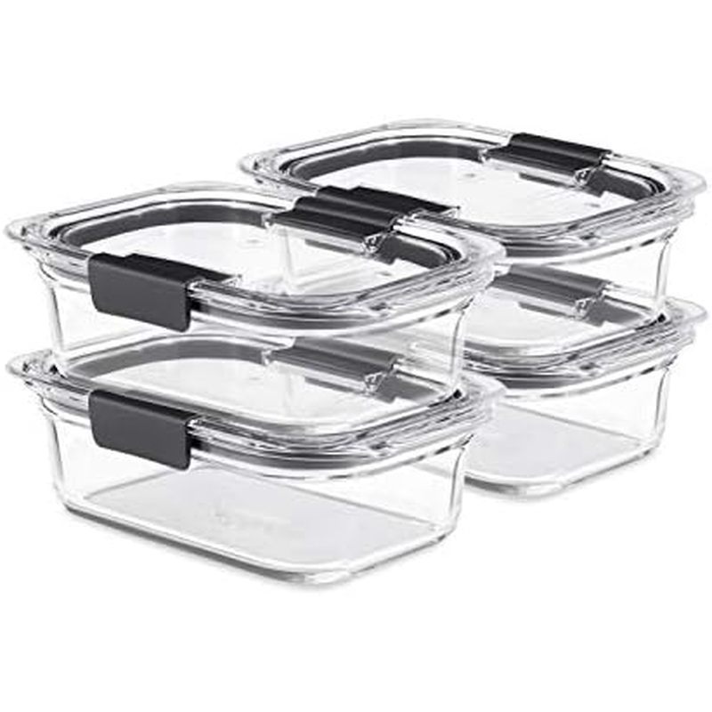 Recipientes De Armazenamento De Alimentos De Vidro Rubbermaid Brilliance , Tamanhos Variados , Conjunto De 9 , Sem BPA ,