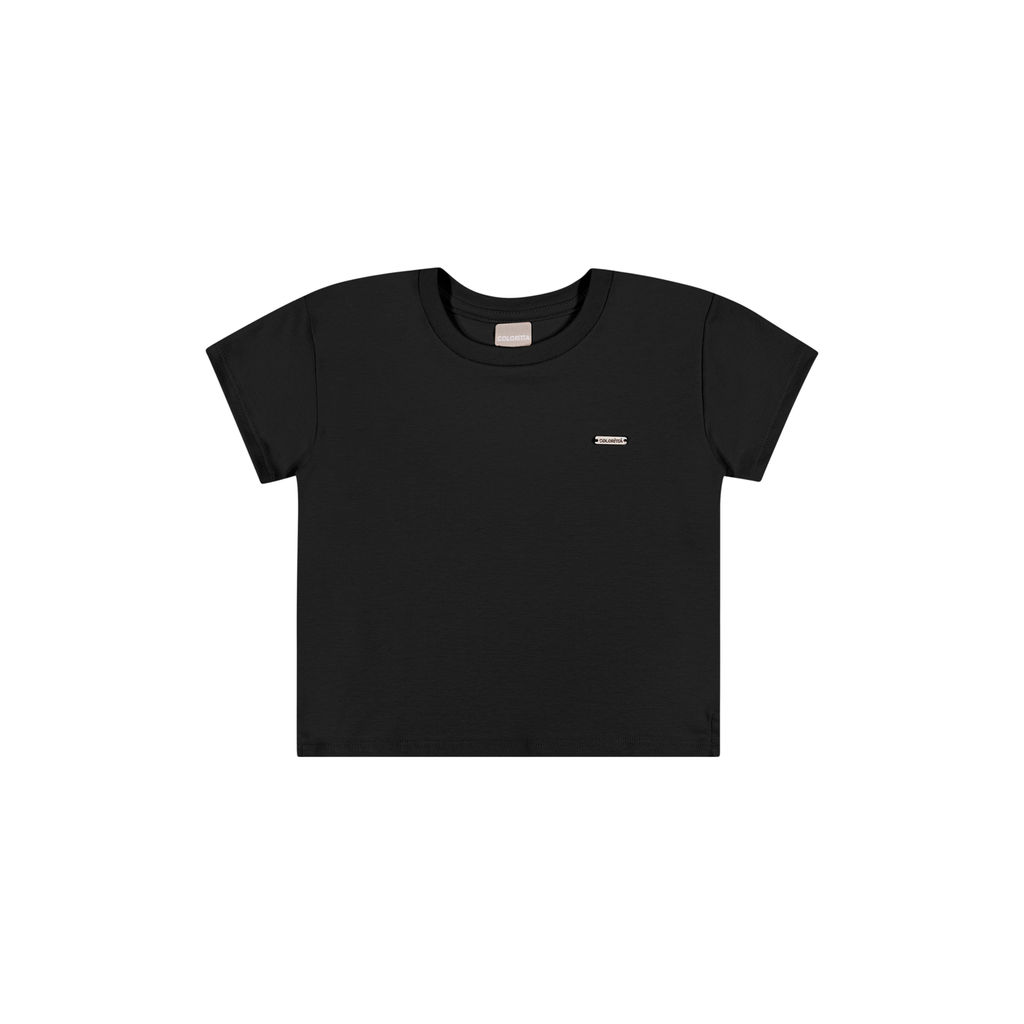 Blusa Infantil Menina Suedine Colorittá Preto