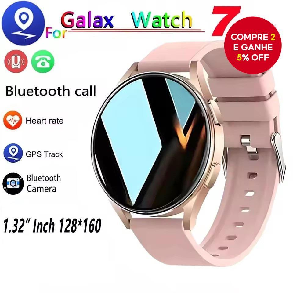 Novas Mulheres Smartwatch Relógio Inteligente 7 Homem Tela Oled Bluetooth Chamadas Monitor De Saúde Freqüência Cardíaca