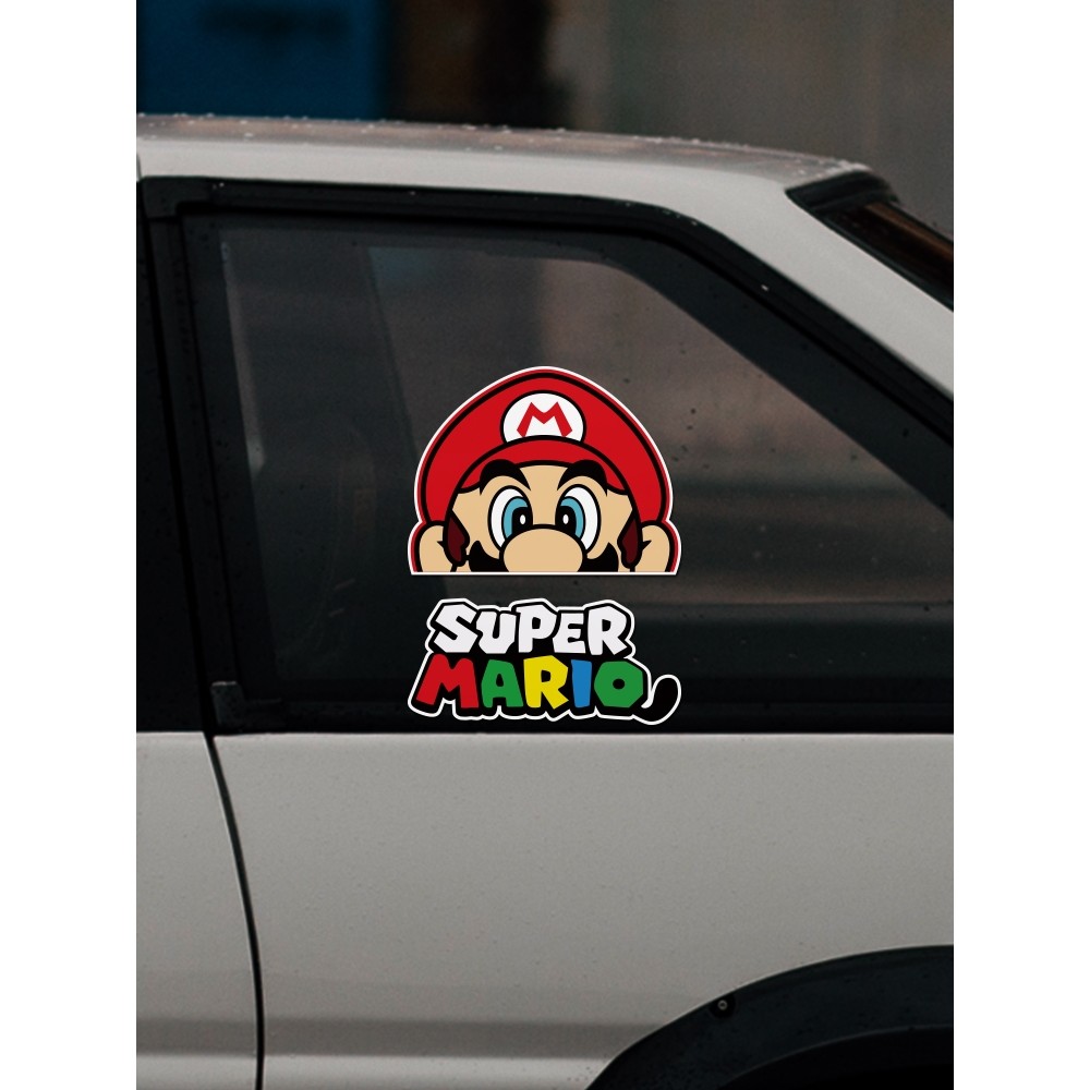 Cartoon Mario Car Sticker Body Scratch Blocking Adesivo decorativo de carro No. Adesivo refletivo para carro elétrico 9