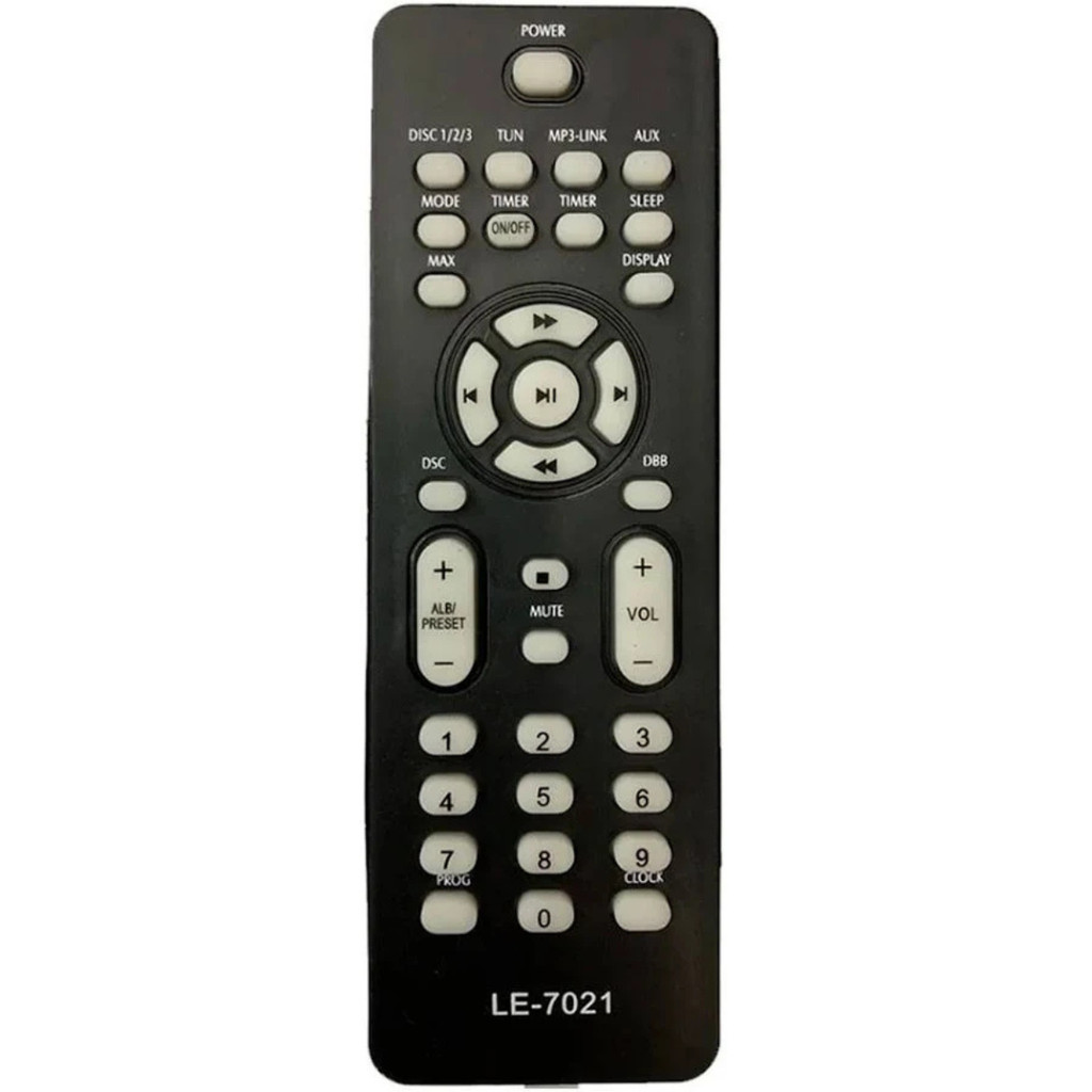 Controle Lelong LE-7021 compatível com Som Philips FWM582 FWM583 FWM592 FWM593 FWM603 FWM613