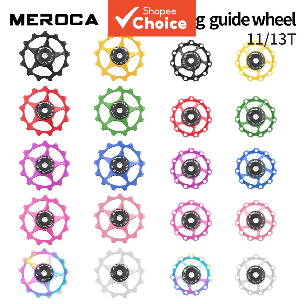 Polia Desviador Traseiro MTB/Road Bike MEROCA 11D/13D Guia de Rolamento Metálico
