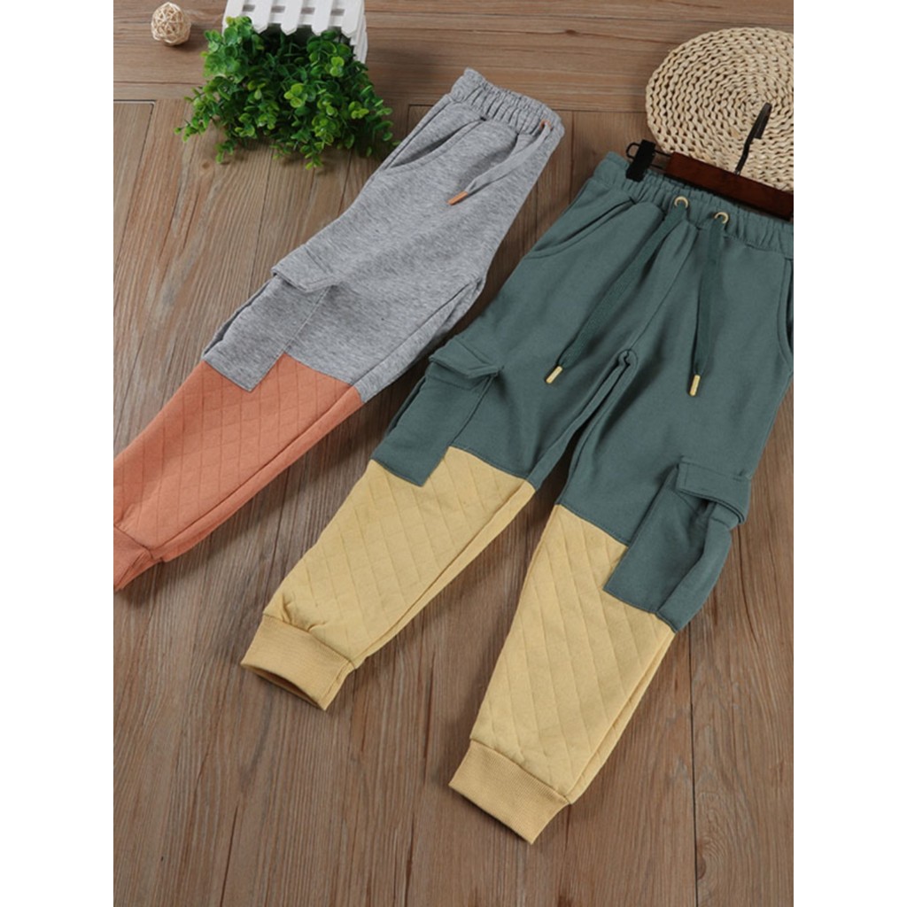Exportação de comércio exterior roupas infantis europeias calças compridas primavera outono calças casuais infantis velo