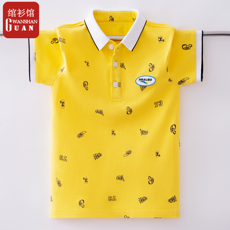 Meninos camiseta de manga curta verão fino puro algodão Polo camisa médio grande crianças moda colarinho meninos lapela 