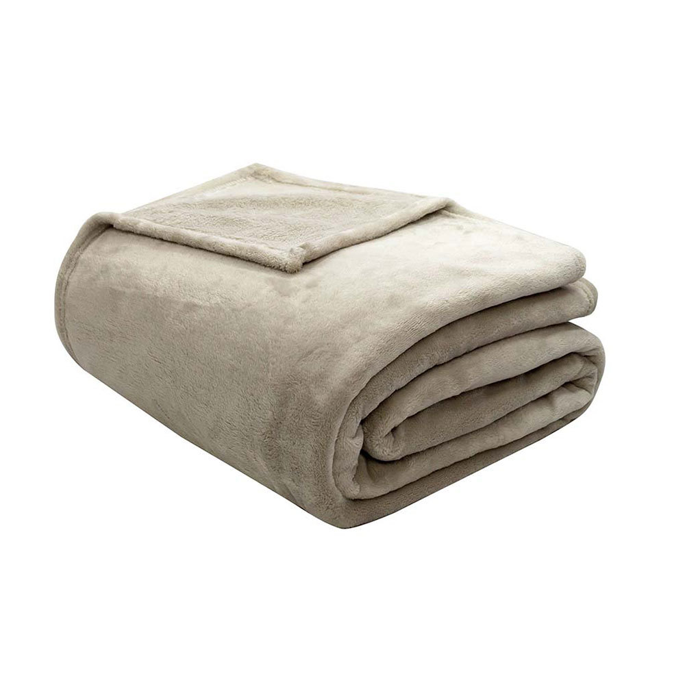Cobertor King Velour Bege 2,40m x 2,60m - Camesa