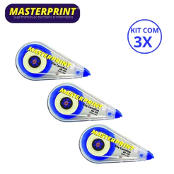 Kit 3 Fitas Corretiva Com Secagem Instantânea 5mm x 6m - MASTERPRINT