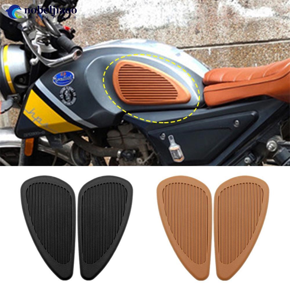 NOBELJIAOO 2 Pçs Moto Motocicleta Tanque Adesivos Clássico Retro De Combustível Gás Borracha Protetor Bainha Parte O6Q3