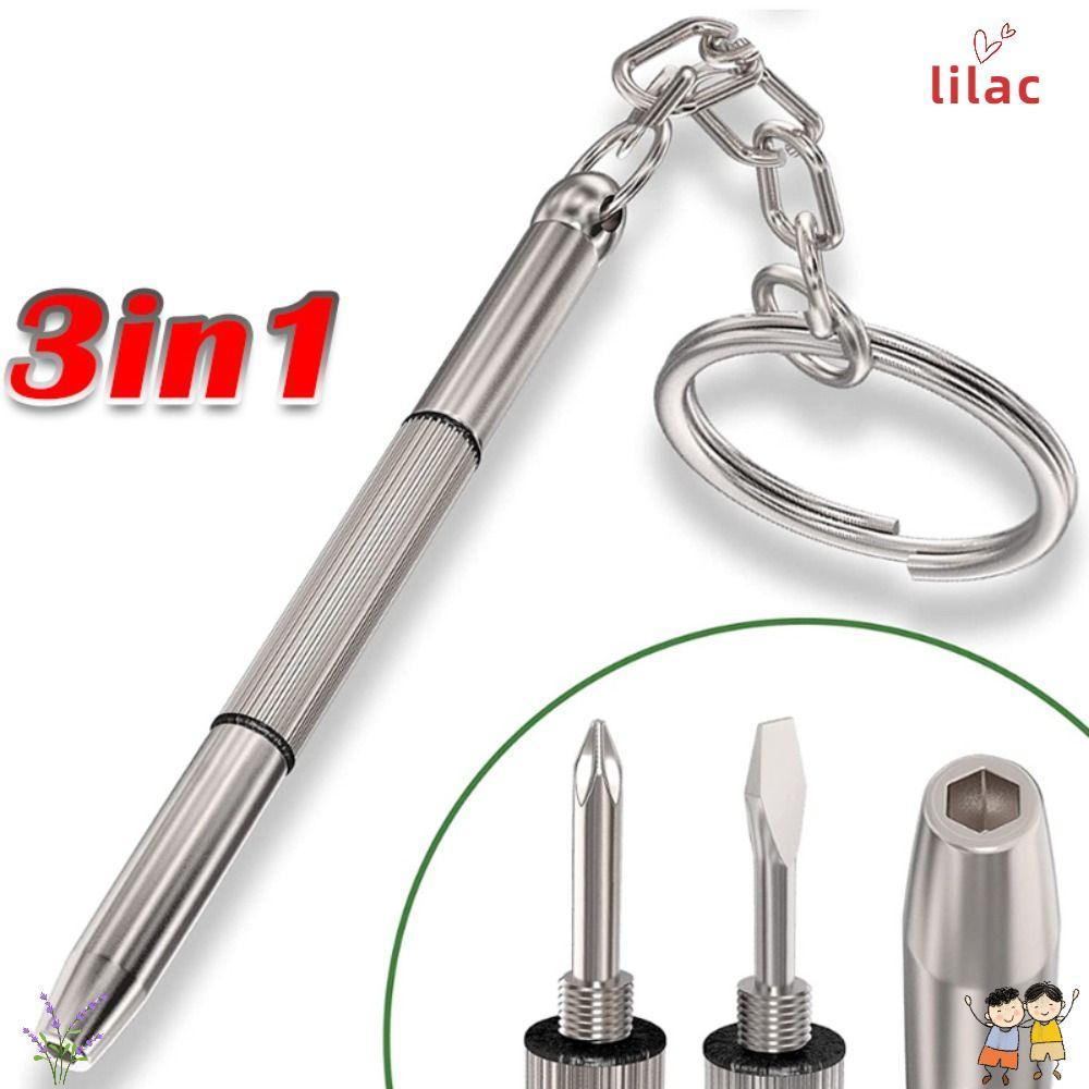 Kit De Reparo De Chave De Fenda LILAC , Chaves De Óculos 3 Em 1 De Aço , Ferramentas Manuais Para