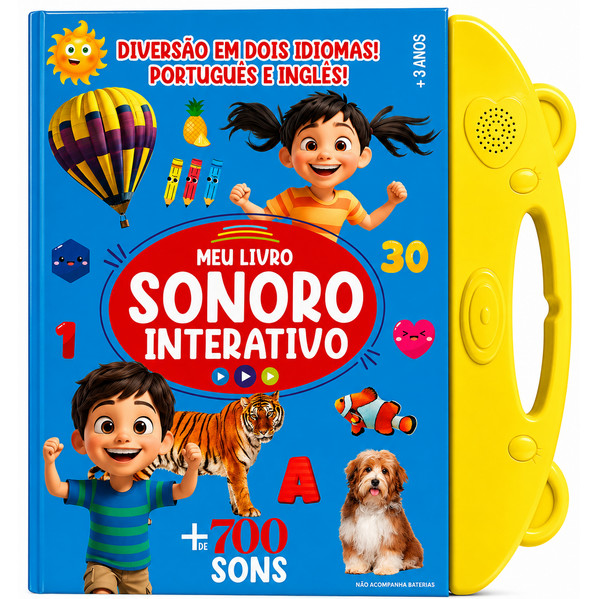 Meu Livro Sonoro Interativo - Português e Inglês - Amarelo