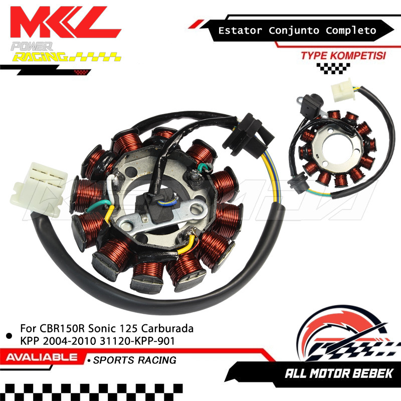 Bobina do Estator Magneto CBR150R Sonic 125 Carburada KPP 2004-2010 31120-KPP-901