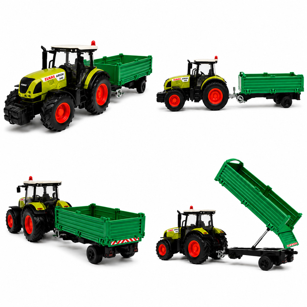 Trator Claas Arion 540 Com Carreta Basculante Escala 1:32