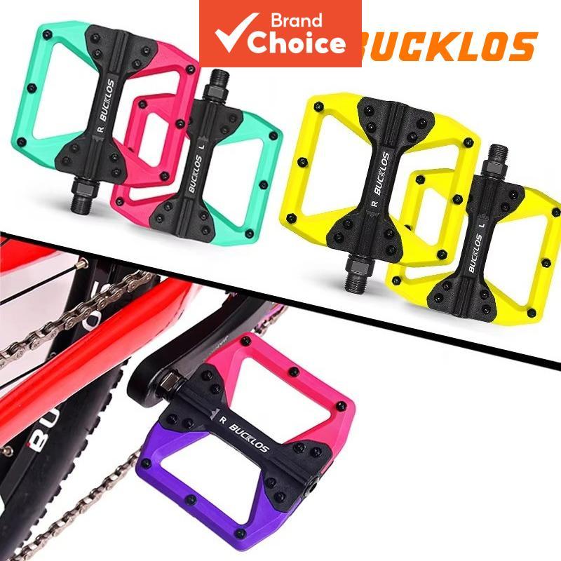 BUCKLOS Pedal de Bicicleta em Nylon Antiderrapante Durável Pedais de Mountain Bike para Bicicleta de Estrada Rolamento