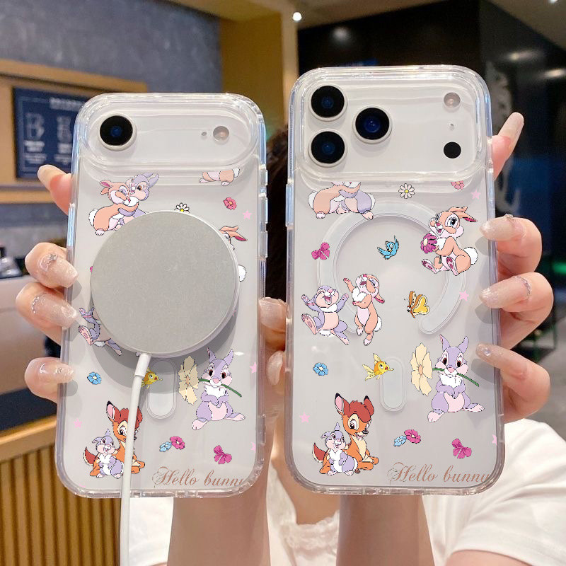 Capa Coelho MagSafe + Pulseira para Samsung Galaxy A12/A14/A15/A16/A17/A23/A24/A25/A26/A34/A35/A36/A37/A54/A55/A56/A57