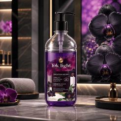 SABONETE LIQUIDO TOK LIGHT ORQUIDEA NEGRA 1L - LIMPEZA SUAVE E HIDRATAÇÃO COM FRAGRÂNCIA NATURAL