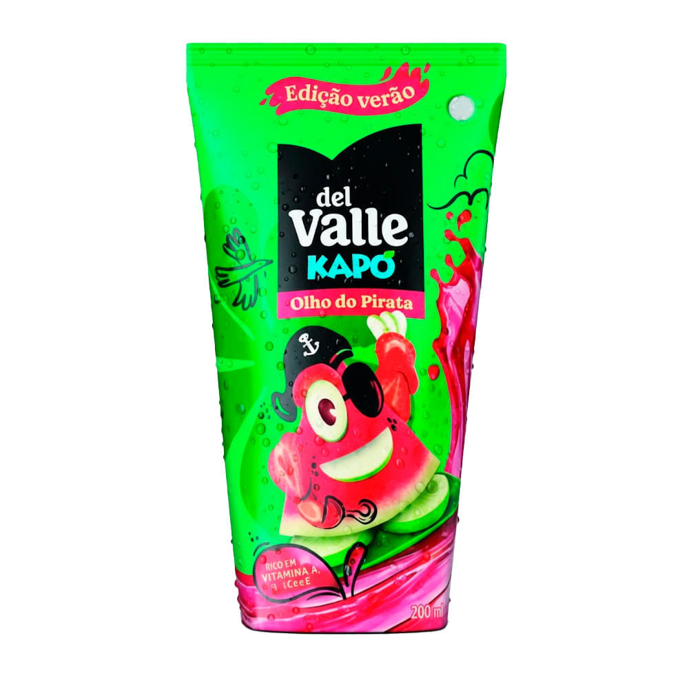 Suco Dell Valle Kapo Olho do Pirata Edição Limitada Verão 200ml