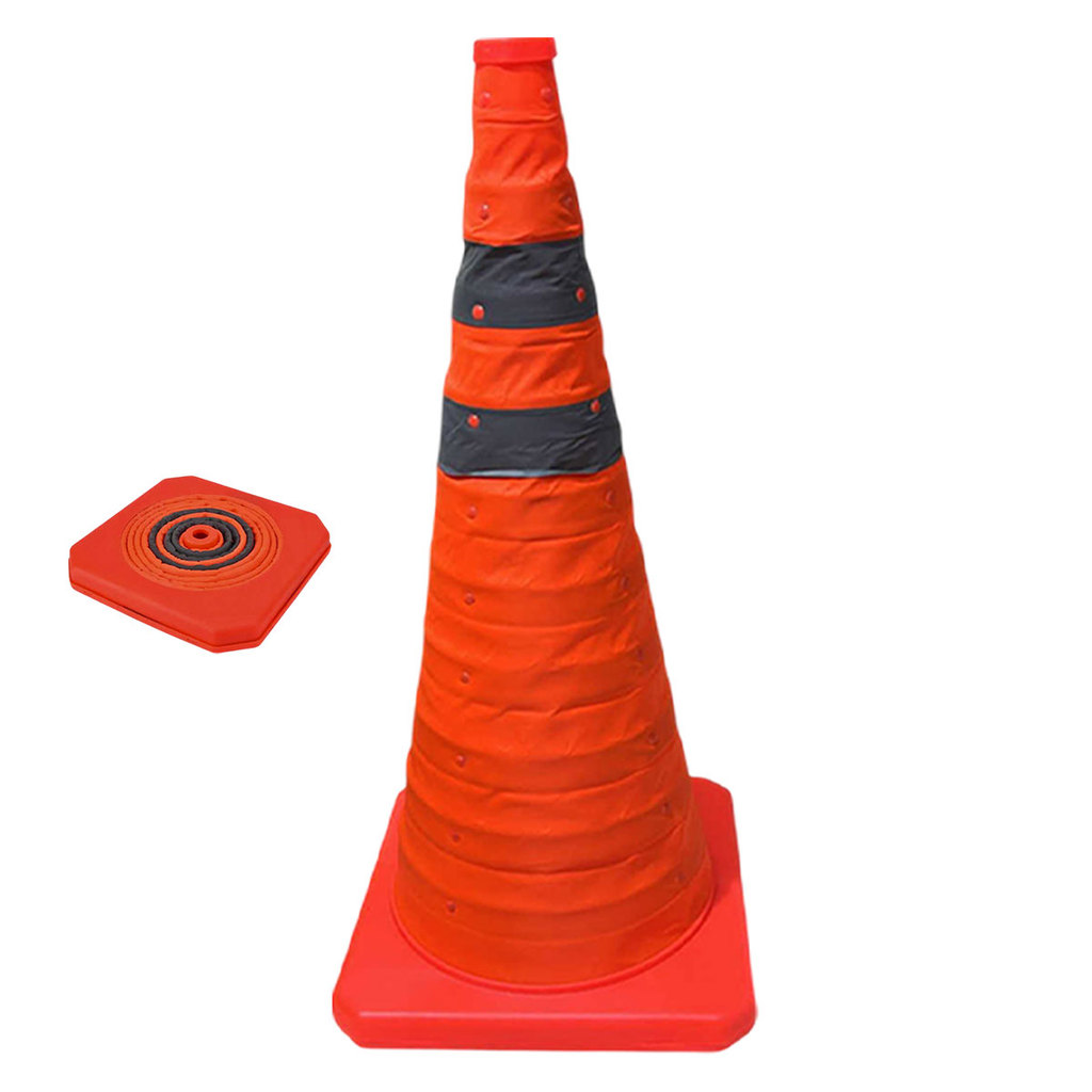 Cone Obra Retratil Viario Sinalizador Portatil Estrada Segurança Dobravel Flexivel  Balizador Rodovia Estacionamento