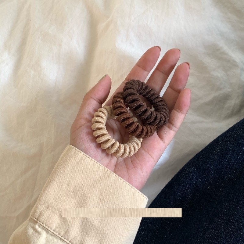 Anel de cabelo de primavera estilo coreano linha telefônica feminino rabo de cavalo alto corda de cabelo gravata cabeça