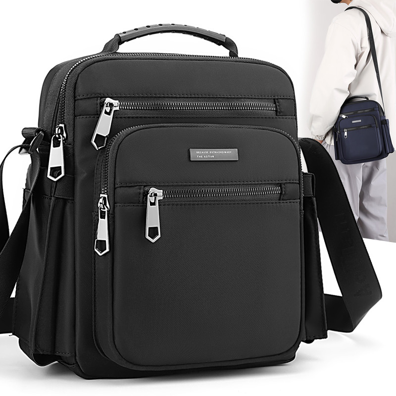 Aotian bolsa mensageiro masculina, grande capacidade, tecido Oxford, novo estilo, bolsa mensageiro masculina, copo de ág