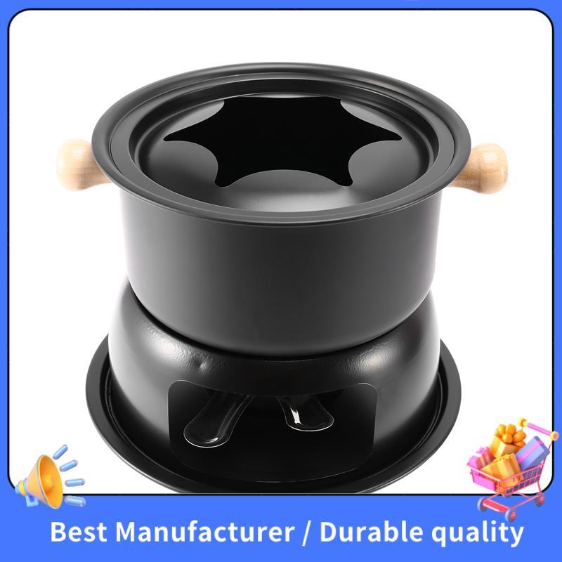 Conjunto De Fabricante De Fondue De Chocolate Multifuncional Aço Carbono Sorvete Queijo Panela Quente Pote De Fusão