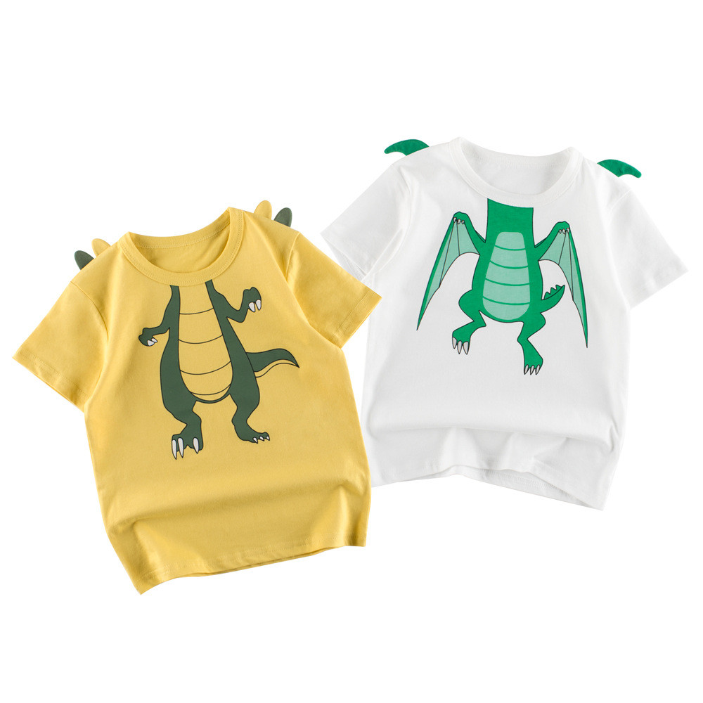 27 crianças puro algodão roupas infantis verão crianças impresso manga curta camiseta meninos coreano dos desenhos anima