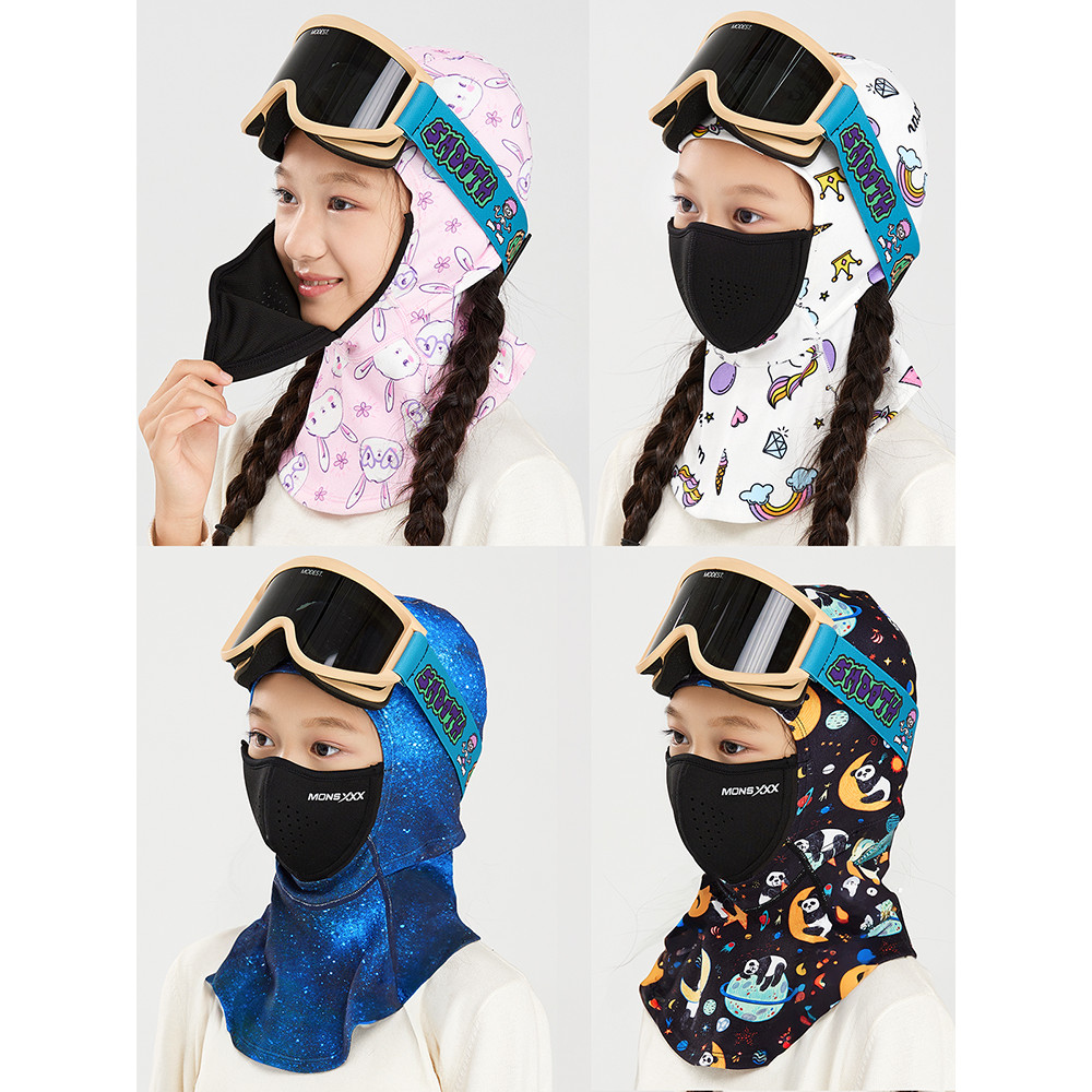 XXXsnow crianças capacete magnético proteção facial máscara de esqui ímã proteção contra frio quente único duplo placa b