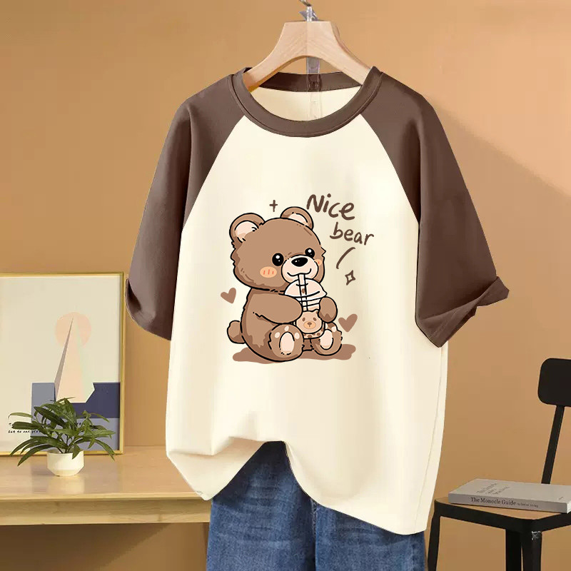 Verão fino exterior wear maternidade wear solto maternidade wear manga curta camiseta topo maternidade Denim curto
