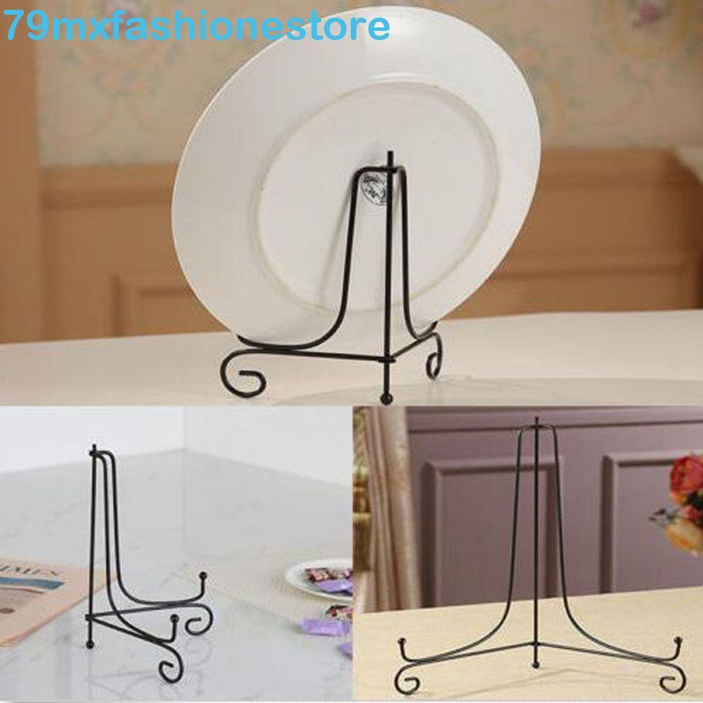MXFASHIONESB Tigela Placa Display Stand Racks De Metal Suportes De Armazenamento Arte De Livro Para Casa Cavalete De Fer