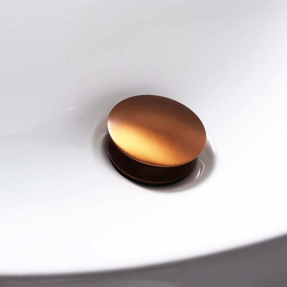 Válvula para Lavatório 7/8" Click Livo Rose Gold Escovado sem Ladrão Addra