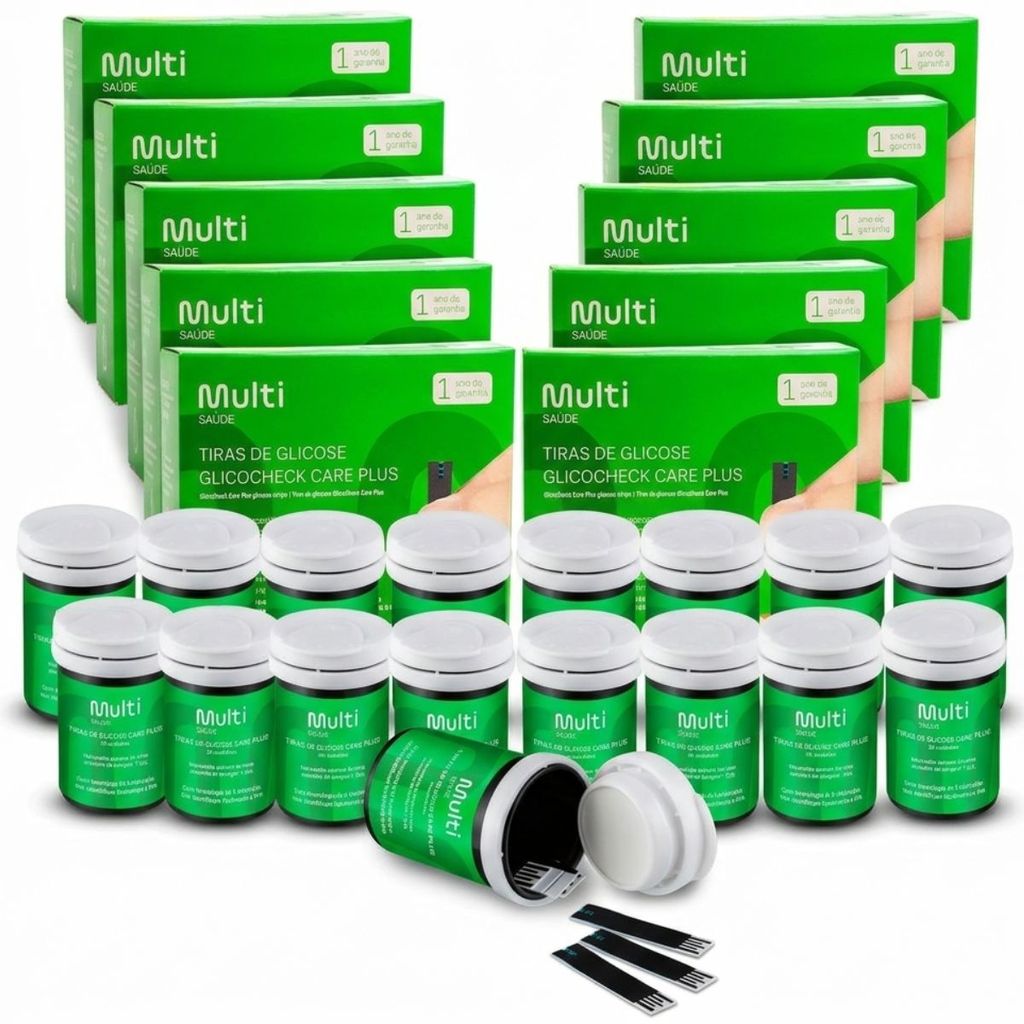 KIT 400 TIRAS DE GLICOSE GLICOCHECK CARE PLUS - MULTI SAÚDE