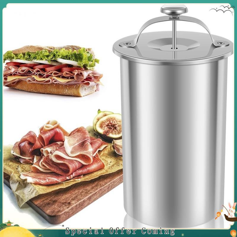 hhuuele1 Fogão De Prensa De Carne De 1 Peça Multifuncional Formato Redondo Máquina Marcadora Caseira Prata 304 Aço Inoxi