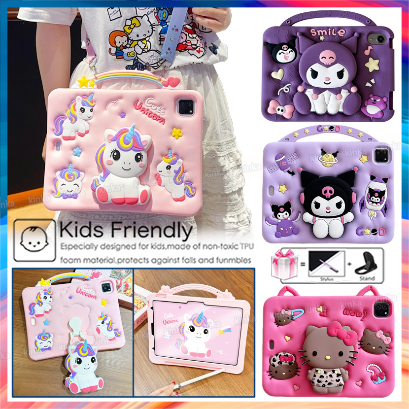 Para Samsung Galaxy Tab A8 X200 X205 A9 X115 A11 X133 A9 Plus X210 S6 A7 Lite T220 T225 T290 Kids Friendly Cartoon Unico