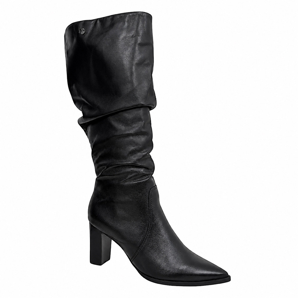 Bota Bottero Cano Alto Slouchy Couro 378104 Preta