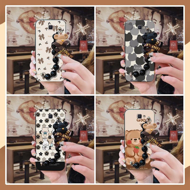Capa De Telefone Fofa De silicone Para Samsung Galaxy J7 Prime/2/2018/ON7 2016/G610F Pulseira De Urso De Desenho Animado