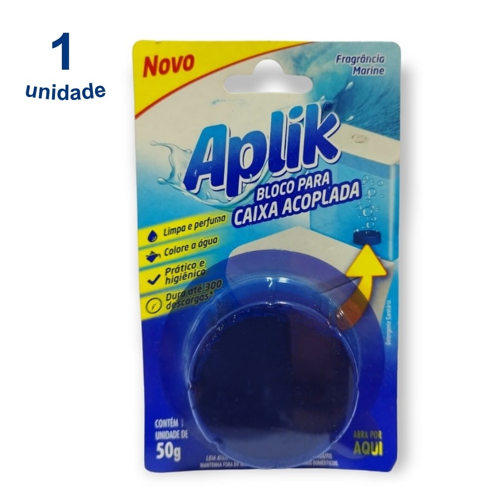 1 Desodorizador Sanitário Bloco Caixa Acoplada 50g Perfuma Limpa Descarga da Marca Aplik - Envio Já