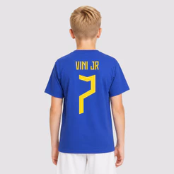 Camisa Dras Brasil Infantil Azul 7 Vini JR