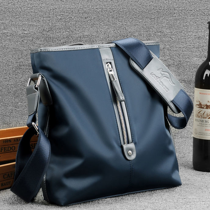 Bolsa mensageiro masculina, mochila de ombro, versão coreana, Casual, à prova d'água, bolsa de pano Oxford, viagem, negó