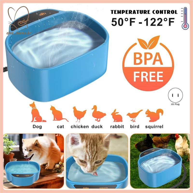 [elva_burns.br] Estação De Alimentação Para Gatos Selvagens De 35 W Tigela De Água Externa/Esquilo De Pato E Frango , Pl