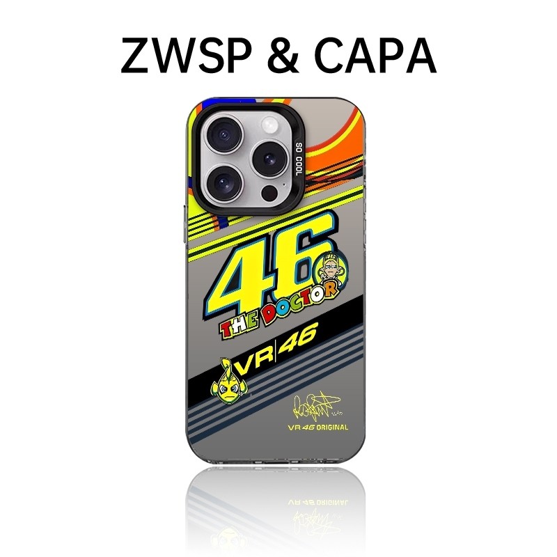 Capinha para todos os modelos de iPhone 11 12 13 PRO 14 15 Pro Max 16 E 17 Plus XR XS Tema do Valentino Rossi na MotoGP