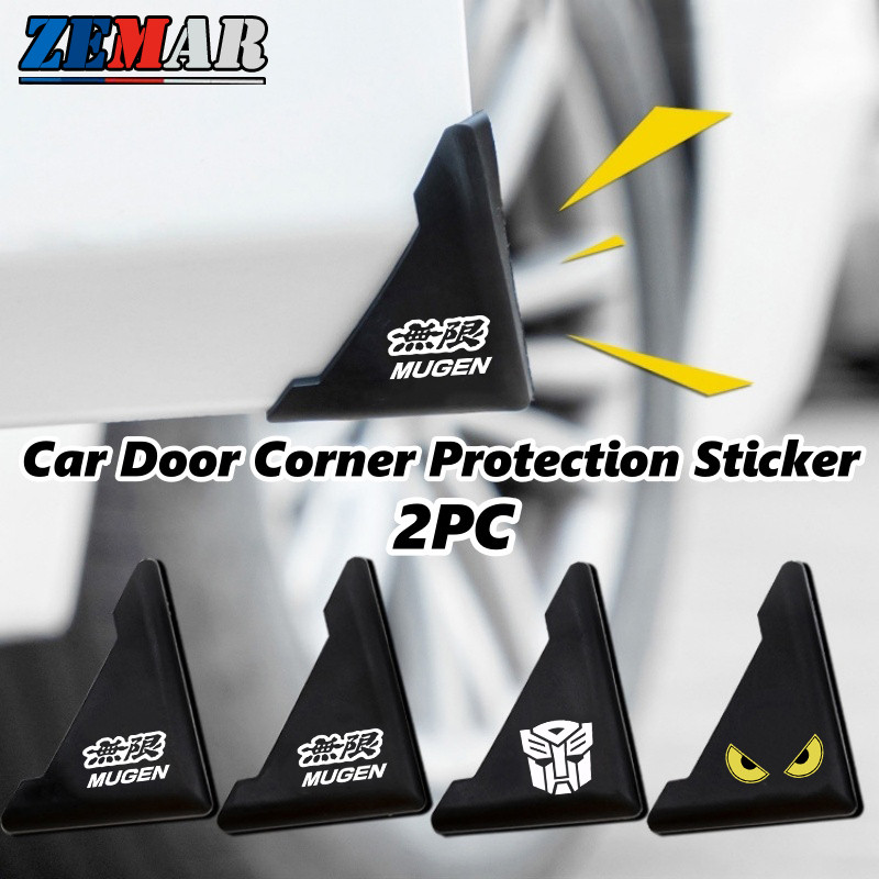 2/4 Unidades Honda Mugen Adesivo Protetor De Canto De Porta De Carro De Borracha Anticolisão Arranhões Para Fit City Hat
