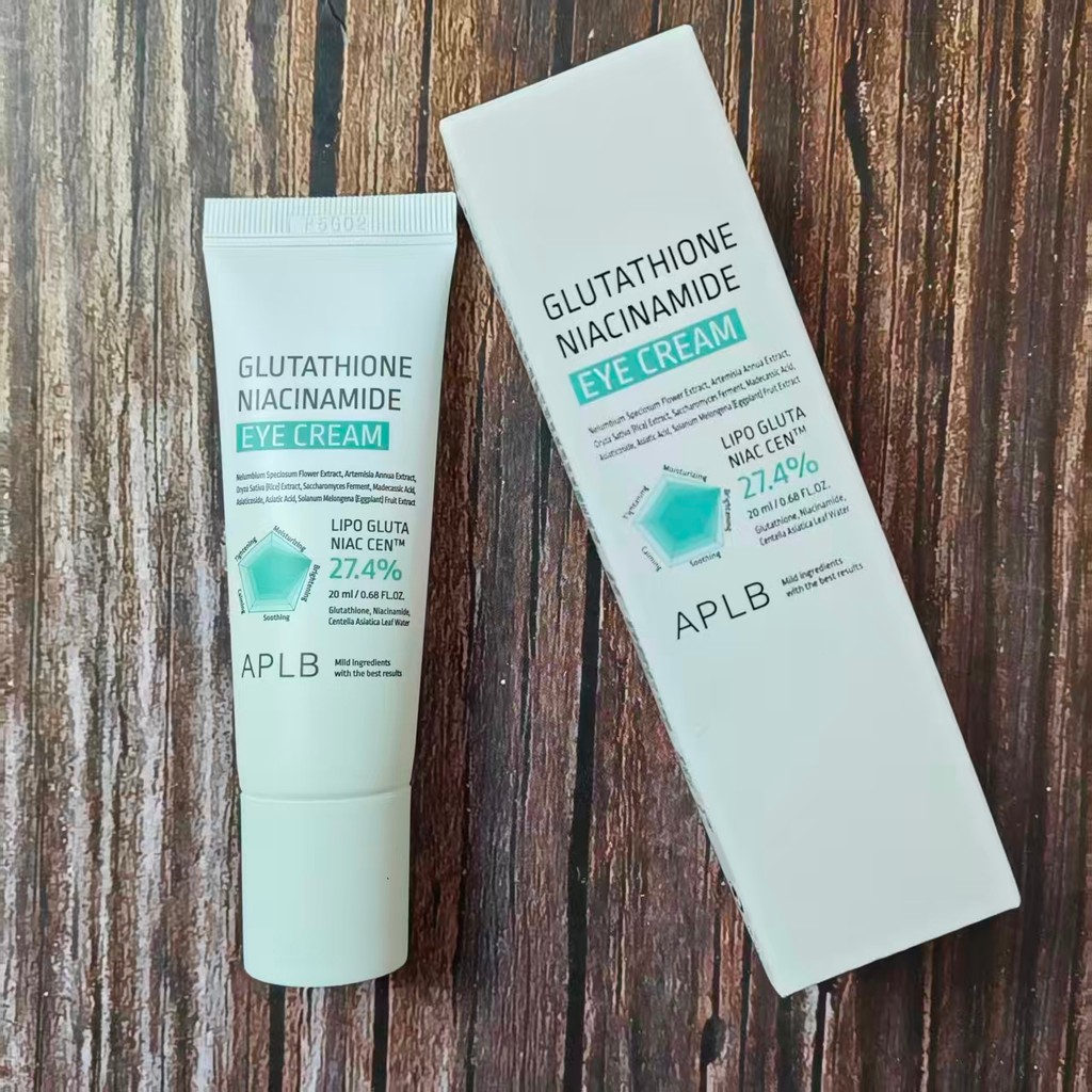 Coreia coreia APLB glutationa niacinamida creme para os olhos luz texto endurecimento clarear olheiras iluminar os olhos