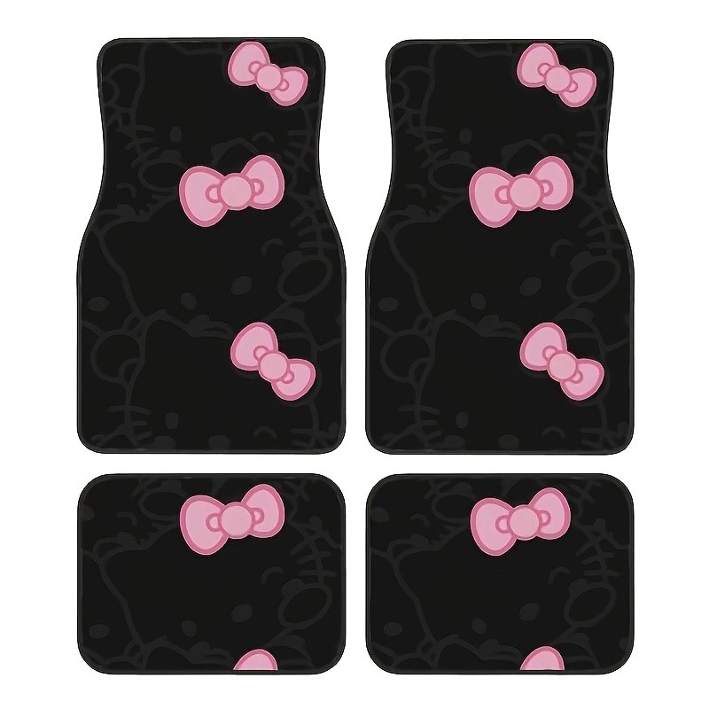 Sanrio HelloKitty 4 peças de tapete antiderrapante Universal para carro, acessórios fofos para Interior de carro, tapete