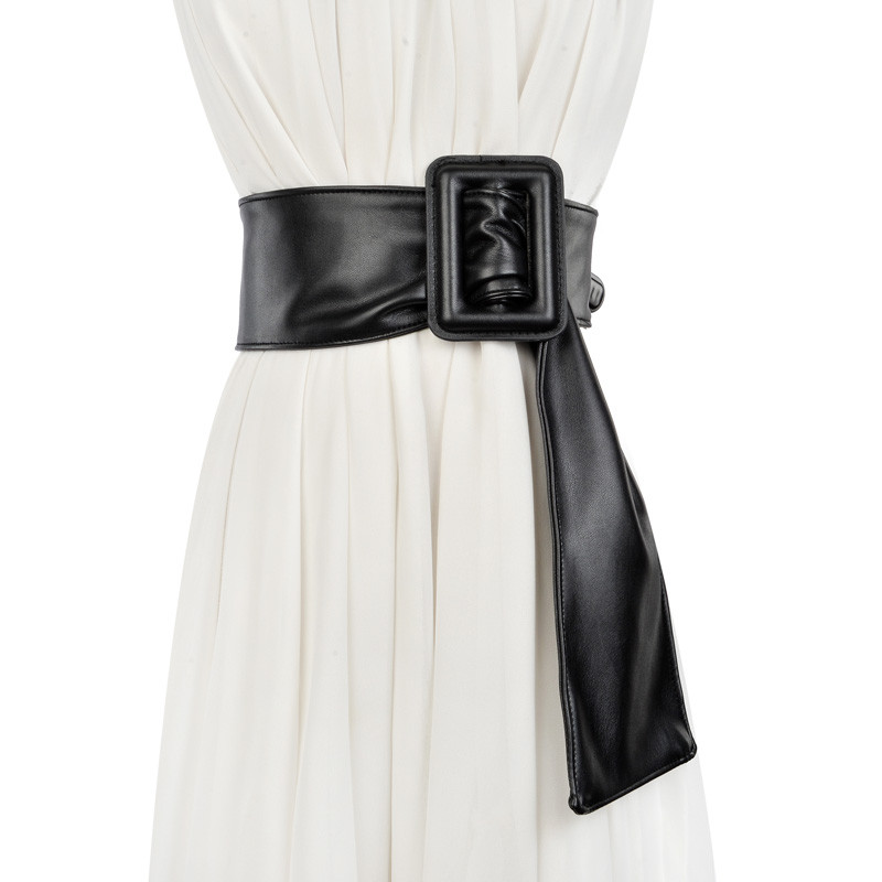 Simples blusão senhoras cinto largo para baixo vestido decoração All-Match cinto largo cinto feminino moda cinto