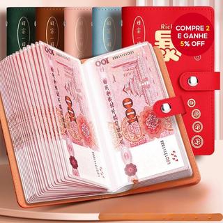 100 Envelope Dinheiro PU Poupança Desafio Diversão E Reutilizável Economia De Grande Capa…