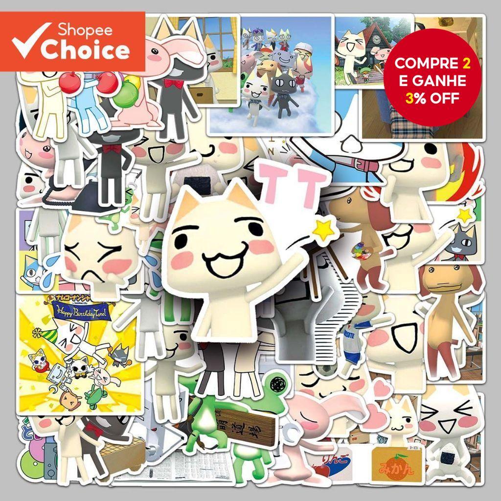 50 Peças Adesivos Inoue Toro Cat-Decalques De Vinil À Prova D'água Para Laptop , Telefone E Capacete (Design De Gato Bra