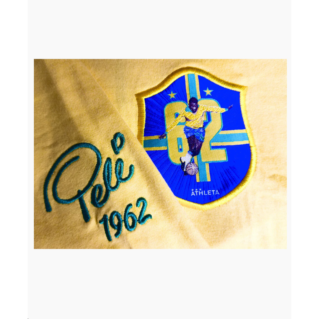 Camisa Retro Athleta Pelé 1962 - Amarela
