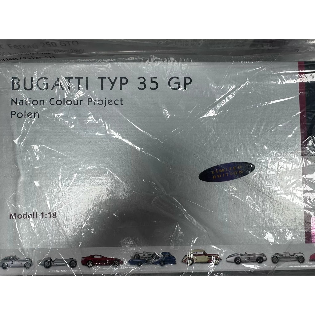 [Estoque pronto] [CMC 1: 18 Bugatti Type35 T35 Bugatti Alloy Racing Car Model Ornamentos de alta qualidade] Novo e fecha