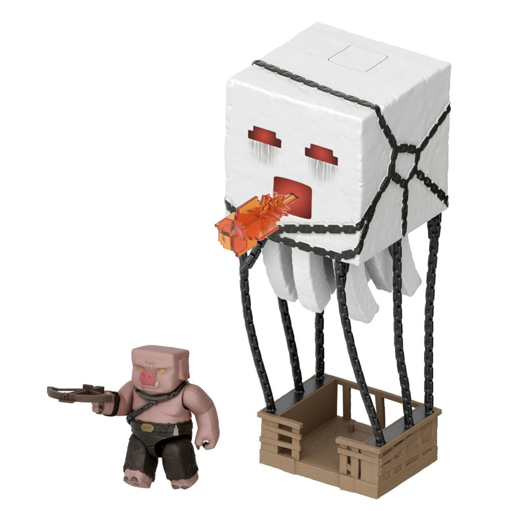 Conjunto Minecraft - Ataque Explosivo do Ghast - Minecraft O Filme - Mojang - Luz e Som - Mattel