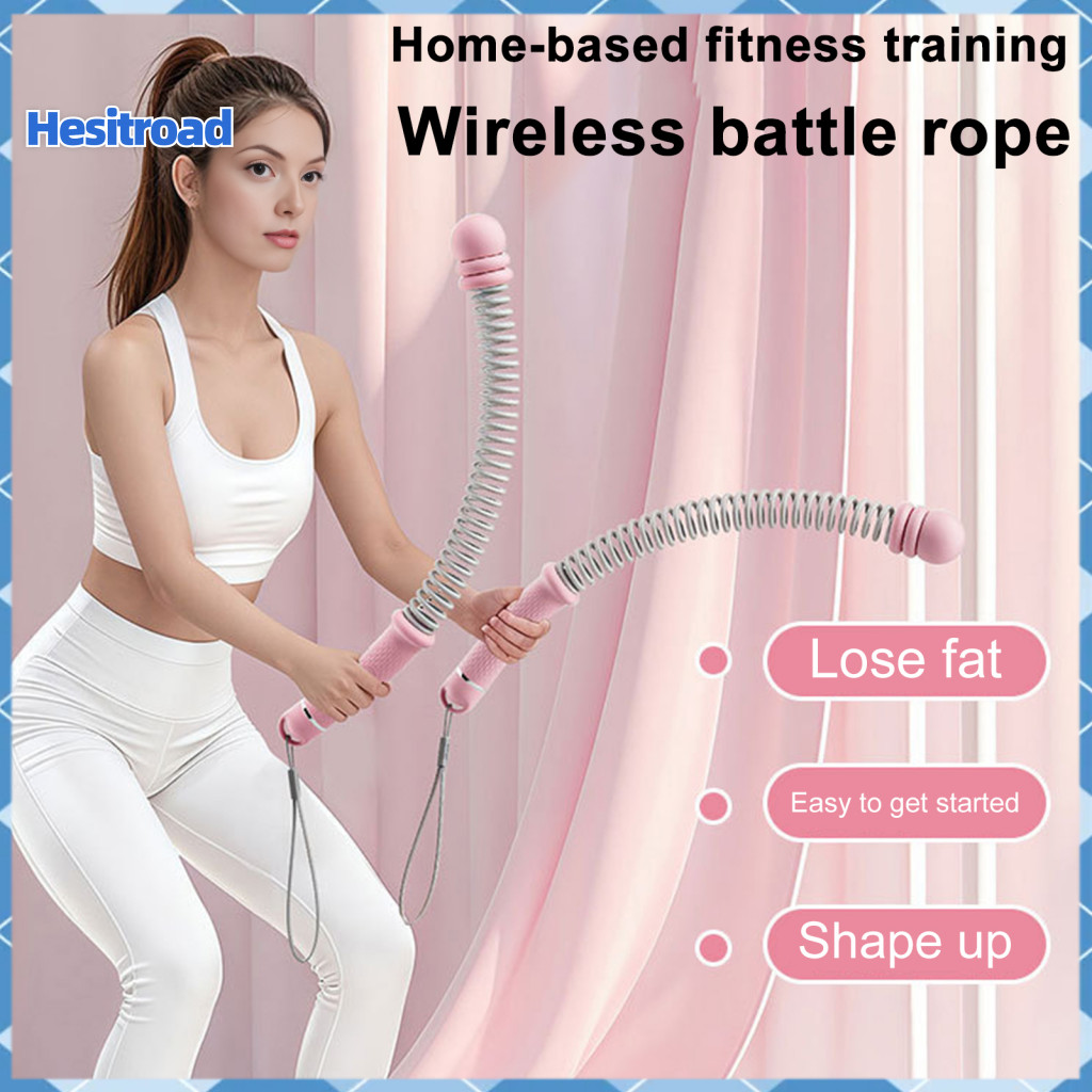 Ropeless Battle Rope for Men Women – Cordless Arm Exerciser Cardio Muscle Strength Training Home Gym Fitness Equipment
