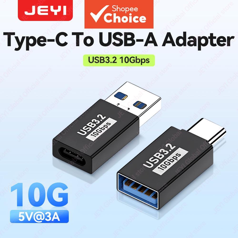 JEYI 5 peças adaptador de extensão USB-A para Tipo-C, USB-C para USB 3.2 10 Gbps OTG para conector de PC de laptop S23