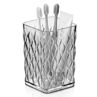 Porta Escovas Pasta De Dente Acrílico 300ml Glamour Organizador Multiuso